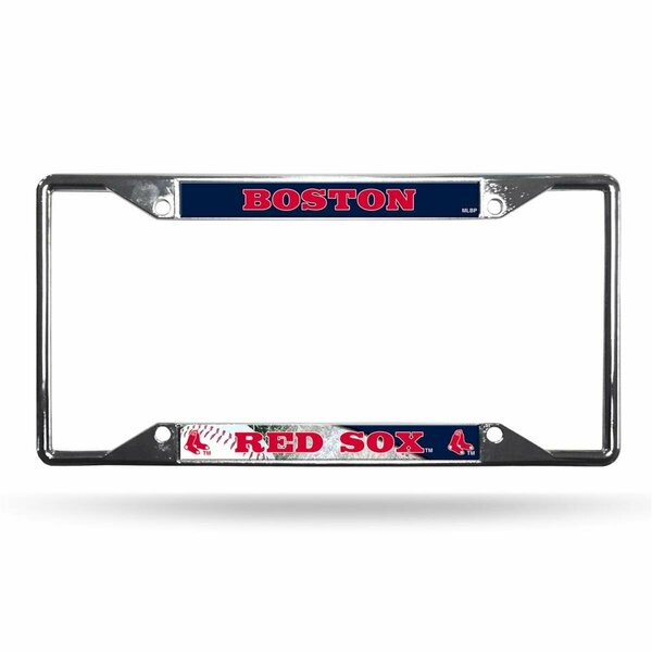 Bookazine Boston Red Sox License Plate Frame Chrome EZ View MK52307